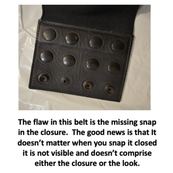 Vintage 80\'s Black Snap Close Cinch Belt main image 6